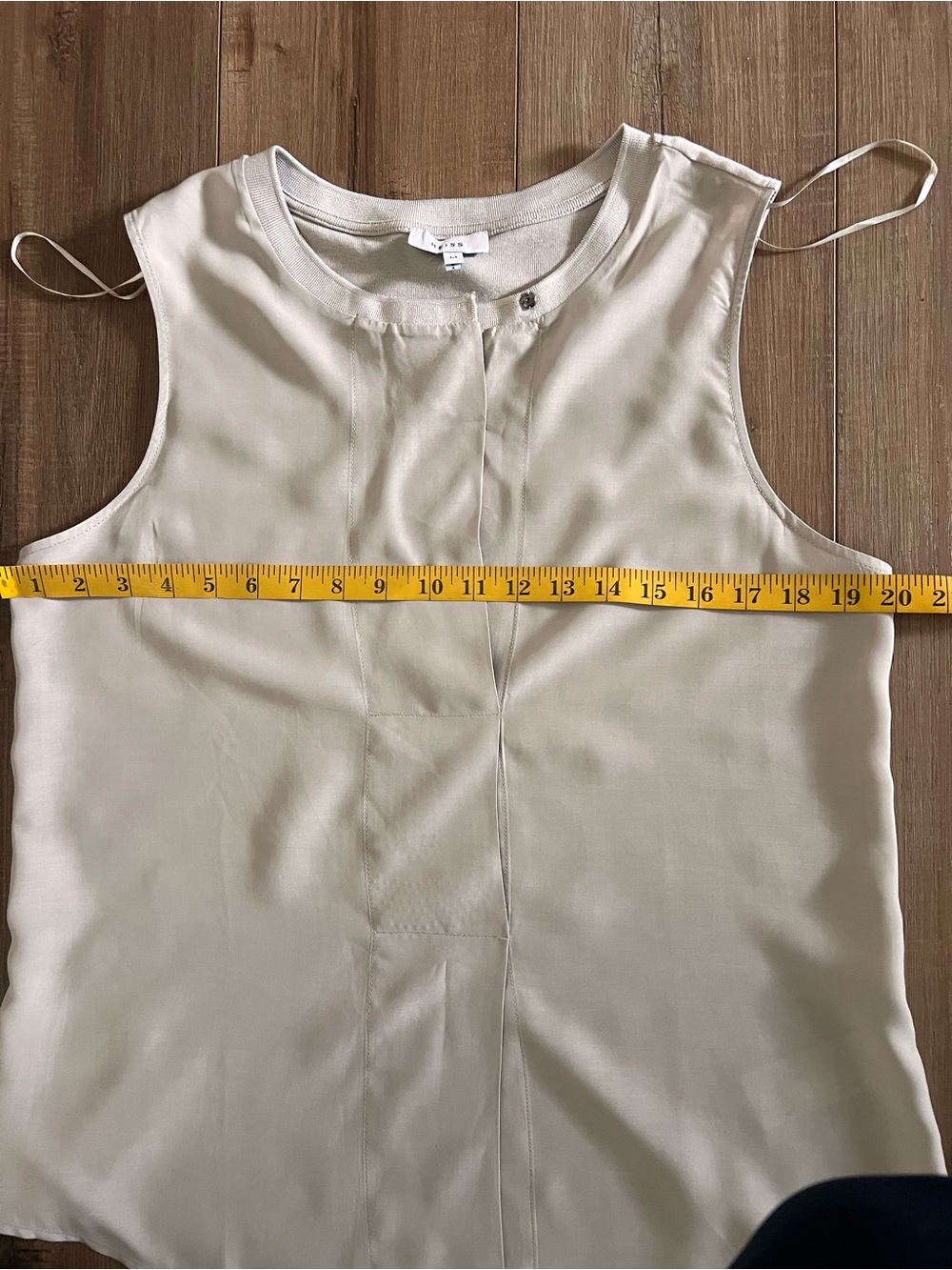 REISS Jennifer Sleeveless Blouse in stone size Medium - Picture 12 of 13